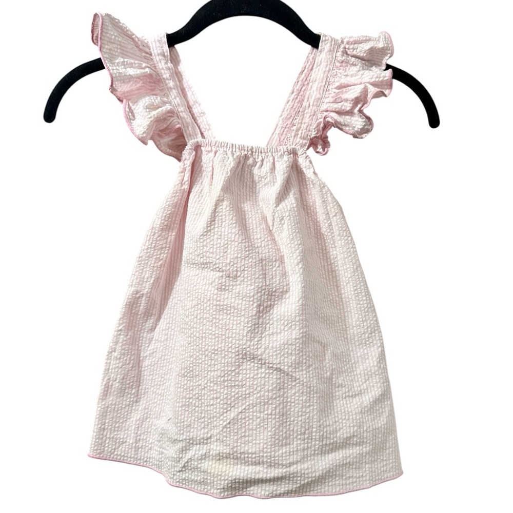 SHRIMP & GRITS KIDS 2-pc Pink White Pinstripe Bloomers & Criss Cross Top Size 3T